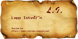 Lepp István névjegykártya