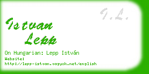 istvan lepp business card